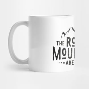 Rocky Mountains calling (black) Mug